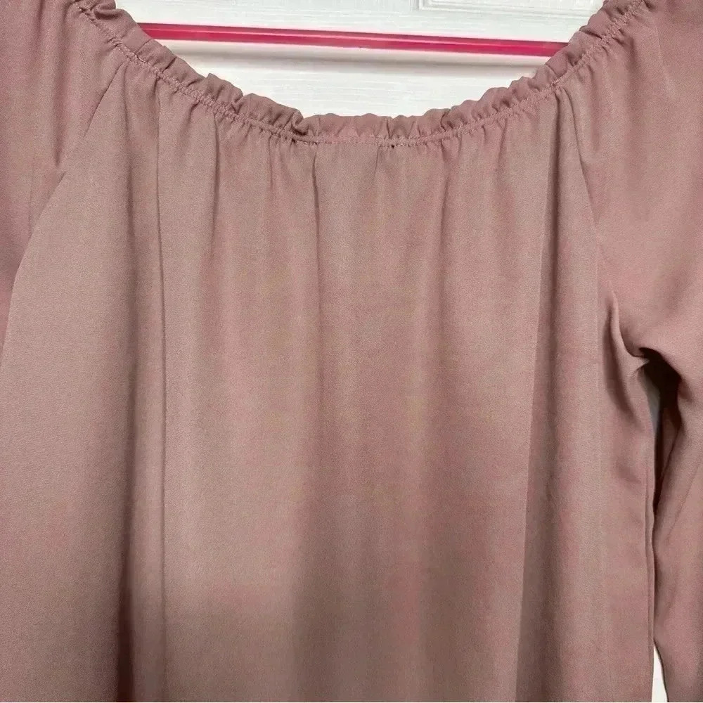 Revamped Off The Shoulder Top Pink / Mauve Size Small - Picture 7 of 16